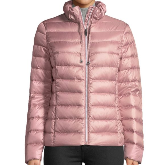 Via Spiga Jackets & Blazers - NWT Via Spiga Pink Packable Down Puffer Zip Jacket